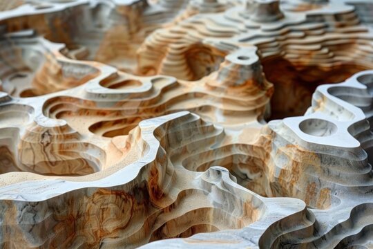 Behold the topography from on high, where sand and mathematics intertwine to create a landscape of breathtaking complexity.
