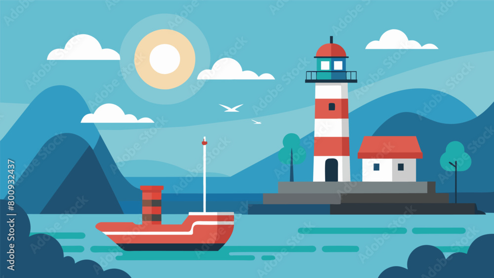 Poster a tranquil harbor with a lighthouse symbolizing the patients newfound sense of stability and guidanc