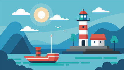 A tranquil harbor with a lighthouse symbolizing the patients newfound sense of stability and guidance as they progress in their recovery..