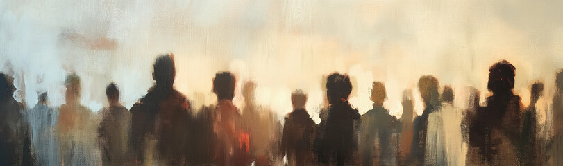 Abstract image of group of people