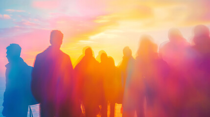 Abstract image of group of people