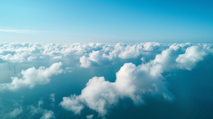 The sky is blue and cloudy