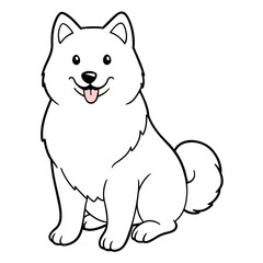 Dog Coloring Book Vector Art illustration (13)