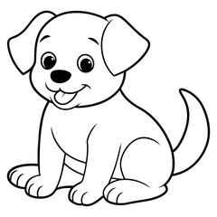 Dog Coloring Book Vector Art illustration (27)