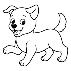 Dog Coloring Book Vector Art illustration (25)