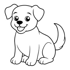 Dog Coloring Book Vector Art illustration (30)