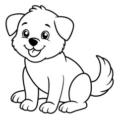 Dog Coloring Book Vector Art illustration (31)