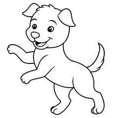 Dog Coloring Book Vector Art illustration (32)