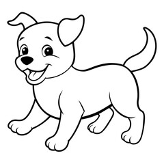 Dog Coloring Book Vector Art illustration (38)