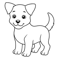 Dog Coloring Book Vector Art illustration (54)