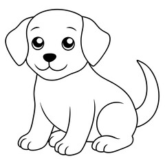 Dog Coloring Book Vector Art illustration (57)