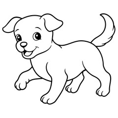 Dog Coloring Book Vector Art illustration (56)
