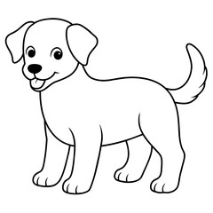 Dog Coloring Book Vector Art illustration (59)