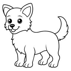 Dog Coloring Book Vector Art illustration (63)