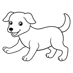Dog Coloring Book Vector Art illustration (65)