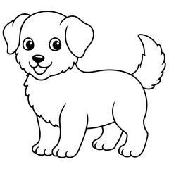 Dog Coloring Book Vector Art illustration (66)