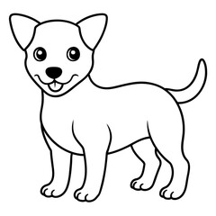 Dog Coloring Book Vector Art illustration (73)