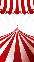 Red and white circus background with space for text