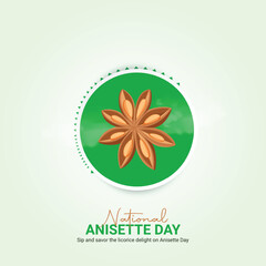 national anisette day.national anisette day creative ads design. July 2. vector, 3d illustration