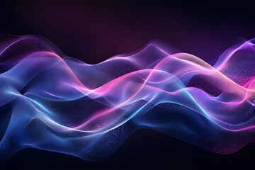 Abstract Wavy Background in Purple and Blue Hues