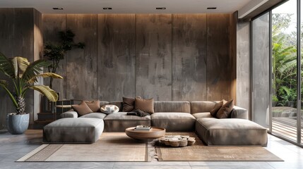 Modern Living Room Concept: Visuals representing the concept of modern living rooms