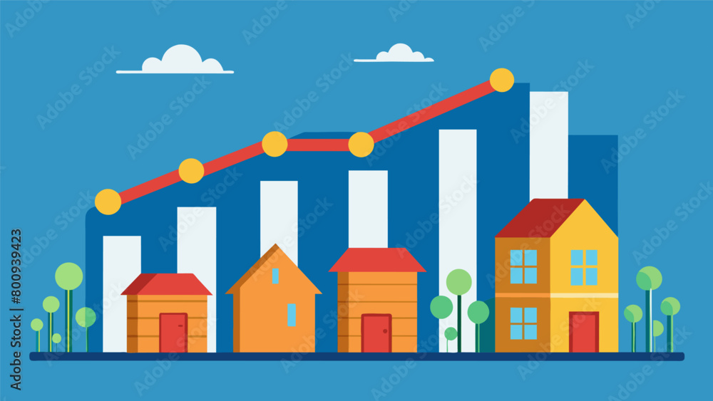 Aufkleber the graph illustrated a pattern of consistent growth representing the positive impact of a stable ec