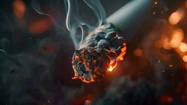 gluhende Zigarette, super detailed, award winning photography,generative ai