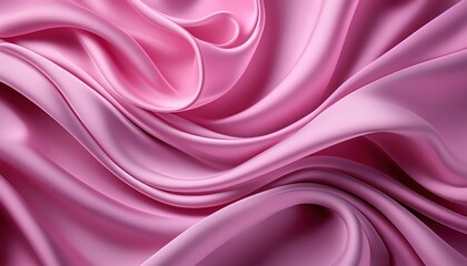Fototapeta premium Texture background pattern. Pink silk fabric.