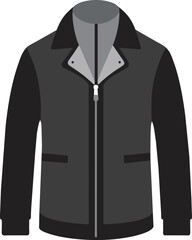 a black leather jacket with a zipper on the front