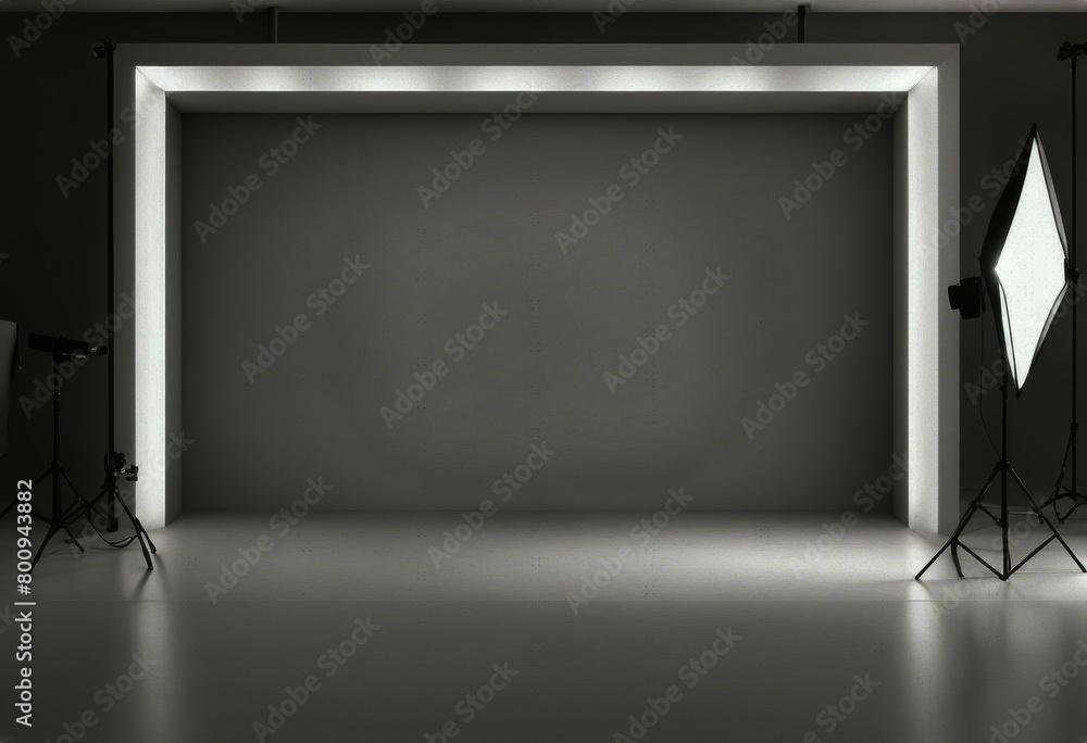 Poster template empty rendering backdrops modern splay design background studio 3d room product white conce
