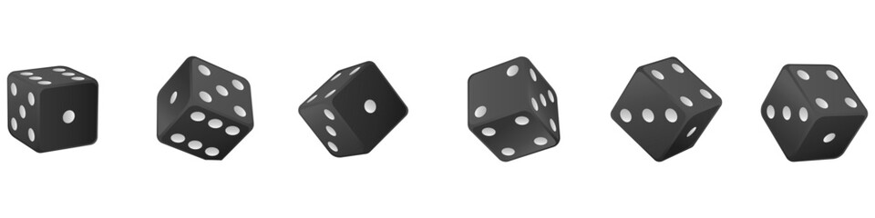 Black dice - stock vector