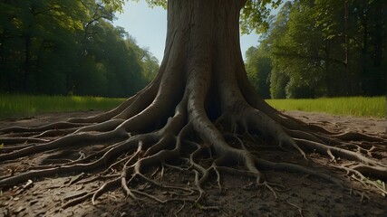 growth mindset A tree's roots delving deep into the earth, seeking sustenance. . 8k --ar 16:9 --v 6.0