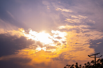 Obraz premium sunset over the city