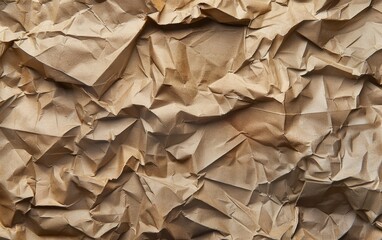 A Crumpled Brown Paper Backdrop, Textured Tapestry, Layers of Texture, Crumpled Elegance