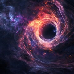 Cosmic Vortex - Artistic Representation of a Black Hole