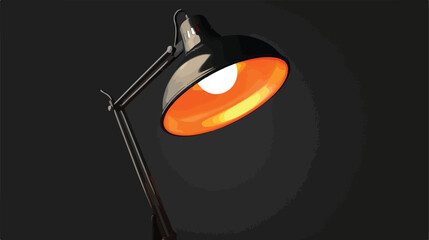 Stylish retro lamp on black background Vector style vector