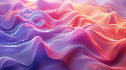 Abstract Glowing Waves with Particles Background
