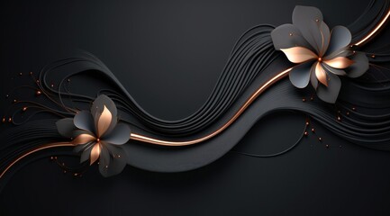 Elegant abstract floral design