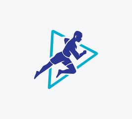 Fitness logo design man