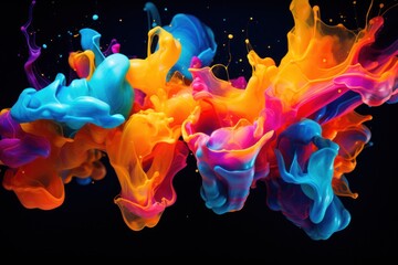 Vibrant Liquid Explosion of Color