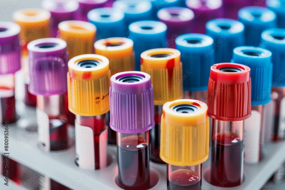 Poster laboratory precision in blood testing. generative ai