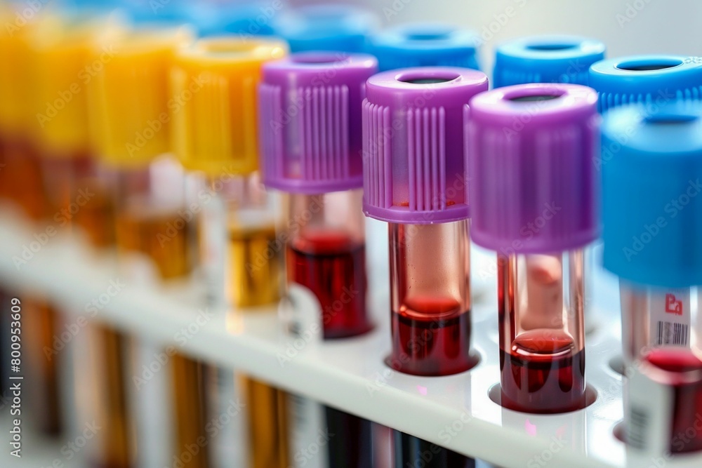 Poster laboratory precision in blood testing. generative ai