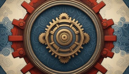 Digital Painting A Gear Icon Representing Settings (7)