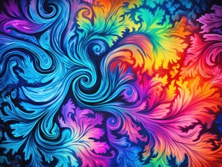 Vibrant Swirling Abstract Art