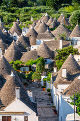 view of Alberobello, Puglia, Italy