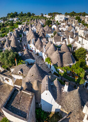 view of Alberobello, Puglia, Italy
