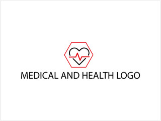 Naklejka premium Health and medical logo illustration