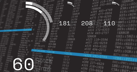 Image of financial data processing over screen