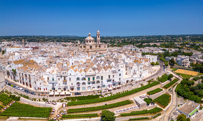 aerial view of Locorotondo, Puglia, Italy