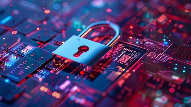 A concept image of a secure online transaction, with a padlock symbolizing encryption and data protection, reinforcing the trustworthiness of e-commerce platforms.